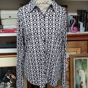 Lane Bryant Geometric Print Blouse Size 14/16